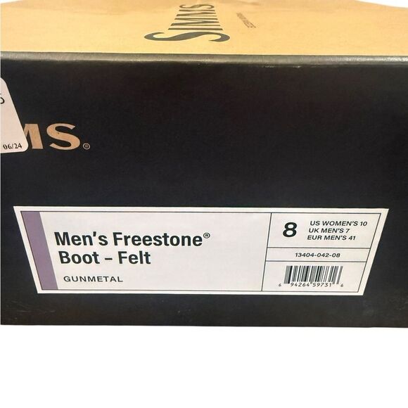 Simms Freestone Felt Sole Wading Boots Gunmetal Size 8 Men’s NWB $199 main image 7